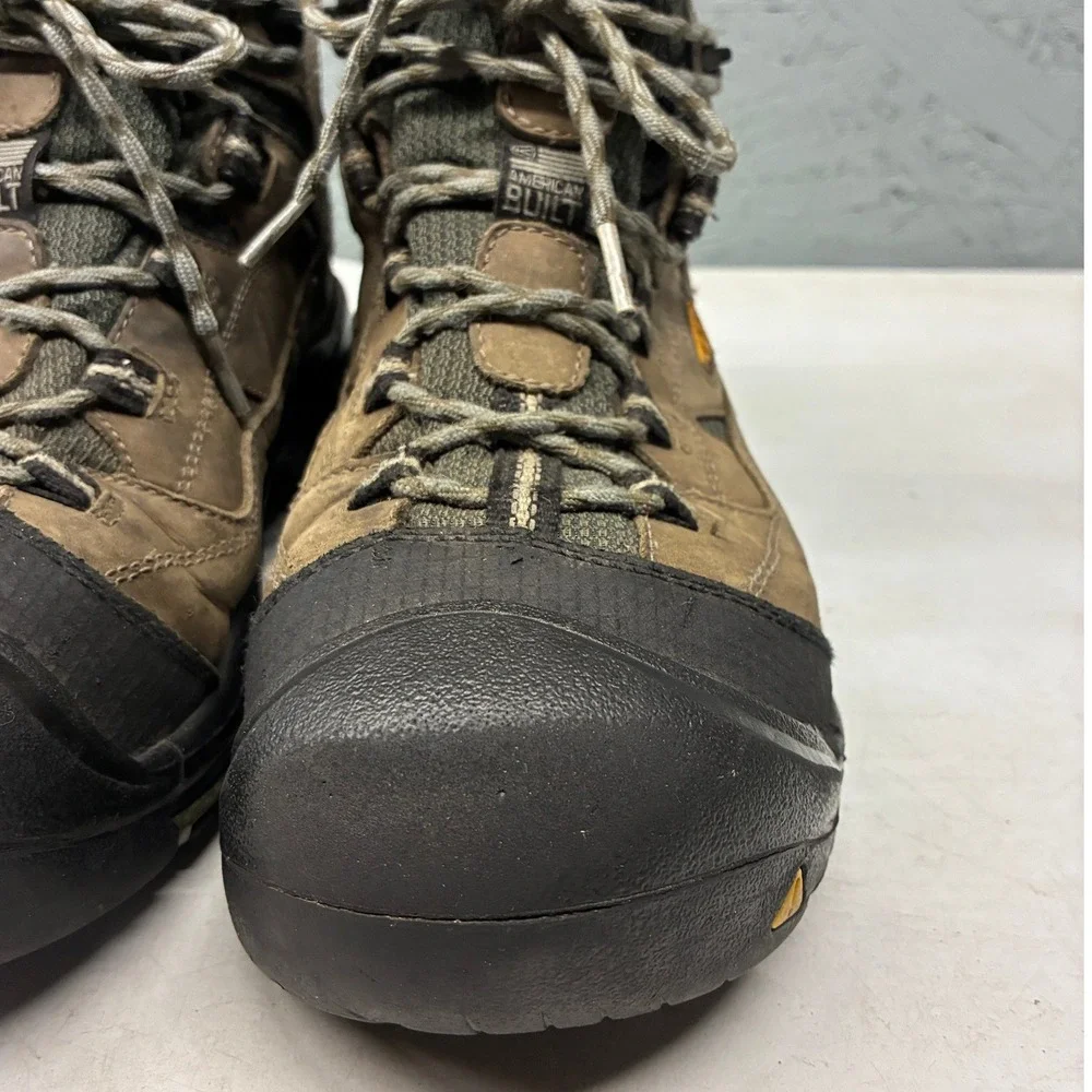 KEEN Utility Waterproof Hiking Boots Mens 10.5EE Brown Steel Toe Work Outdoor